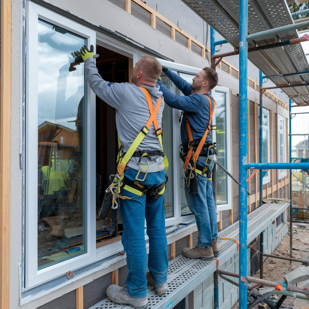 Pose de châssis aluminium et PVC en Belgique